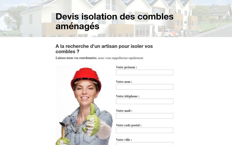 Devis isolation des combles aménagés